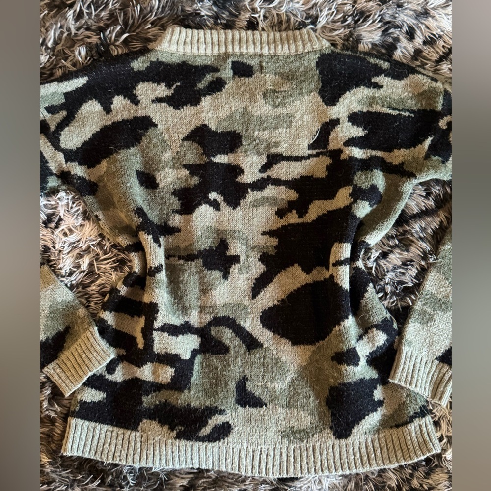 Katsumi Women’s Y2K Retro Camouflage Crewneck Sweater Size M​ - Picture 9 of 12
